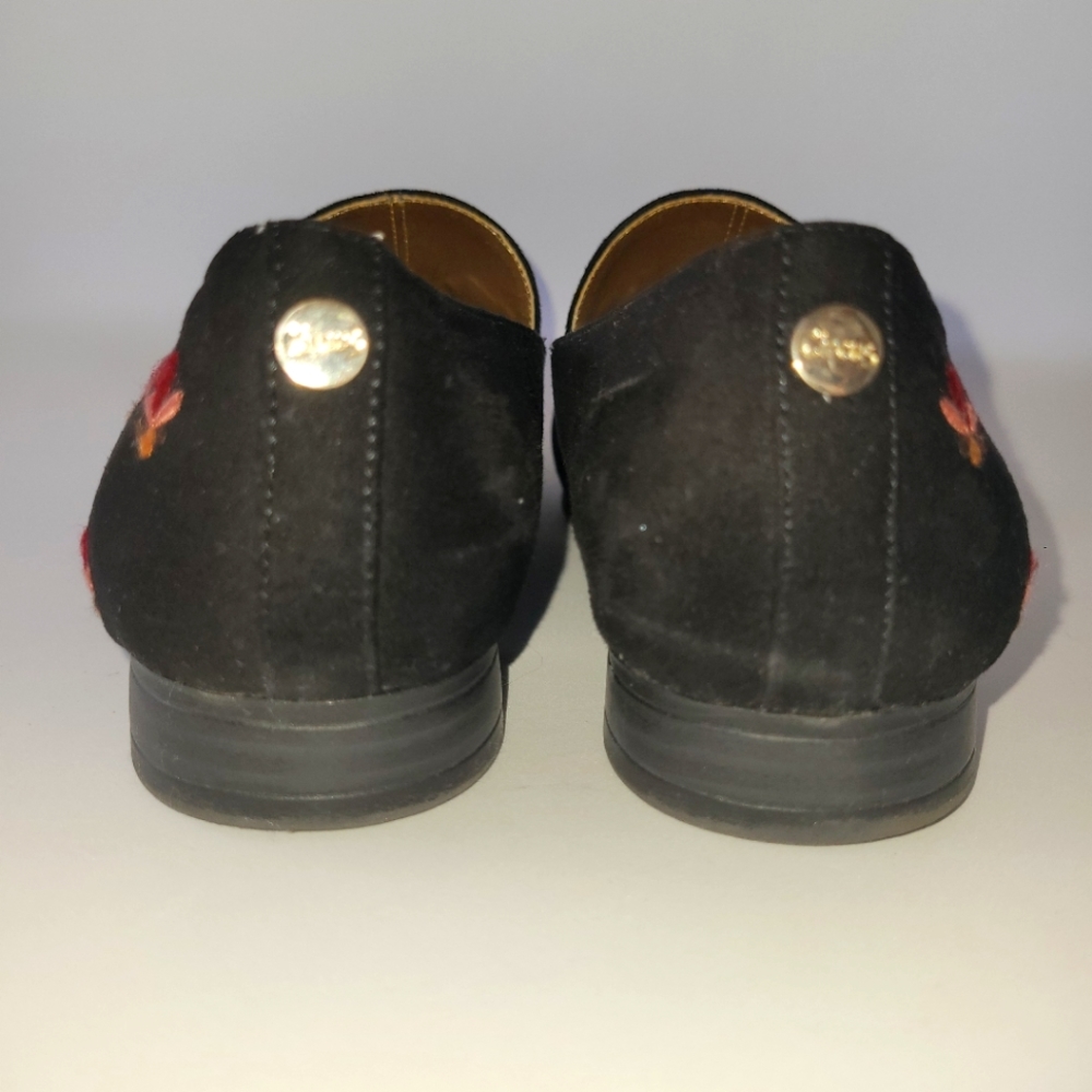 Sam Edelman | Harlem Black Embroidered Loafers - Picture 5 of 8